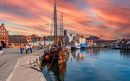 Old port of Wismar in Mecklenburg-West Pomerania