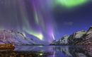 The polar lights in Norway, Tromso, Ersfjord
