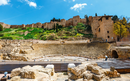 The fortress Alcazaba withe ruins of roman theater, Malaga, Spain
