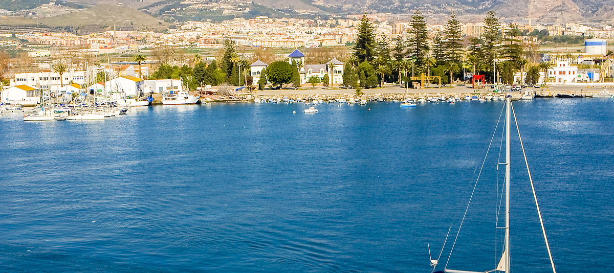 View from the water of the Motril Port