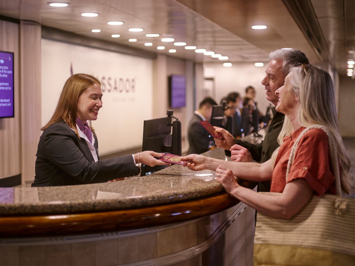 Guests enjoying Ambassador Cruise Line