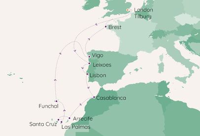A12532 - Christmas in the Canaries Itinerary Map
