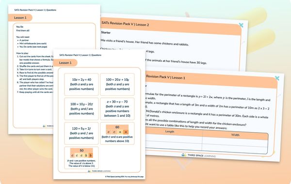 SATs Revision Pack V | Algebra