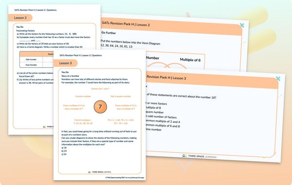 SATs Revision Pack H | Factors And Multiples