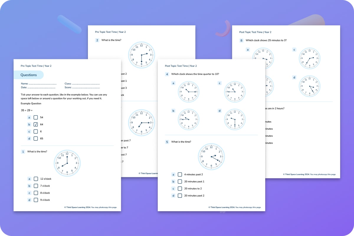 Diagnostic Assessment | Time | Year 2