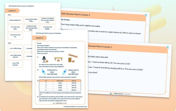 SATs Revision Pack S | Percentages