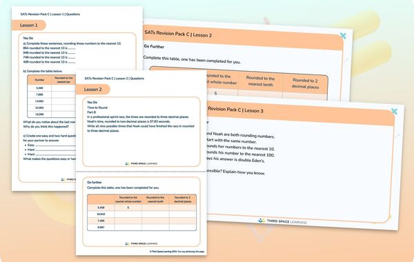 SATs Revision Pack C | Rounding Whole Numbers And Decimals