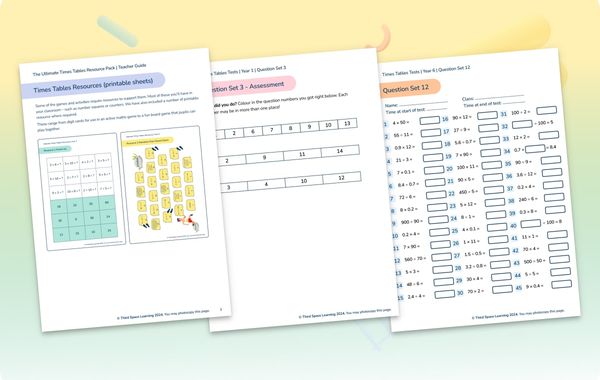 Ultimate Times Tables Resource Pack Year 1 to 6