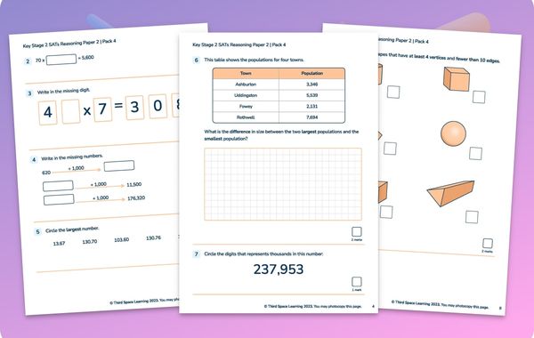 KS2 Maths SATs Practice Papers | Pack 4