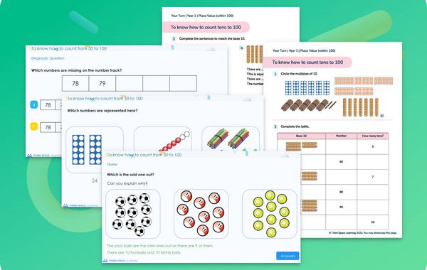 Ready-To-Go Lessons V3 | Place Value Within 100 | Year 1