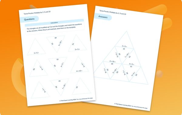 Tarsia Puzzle | Multiply By 2, 5 And 10 | Year 2