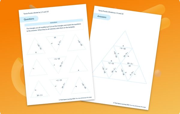 Tarsia Puzzle | Divide By 2, 5 And 10 | Year 2