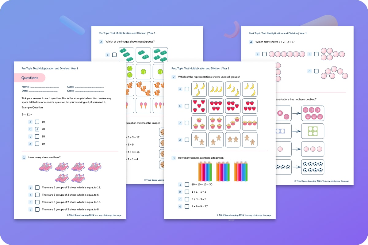 Diagnostic Assessment | Multiplication And Division | Year 1