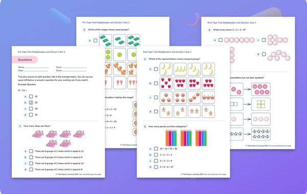 Diagnostic Assessment Multiplication And Division Year 1
