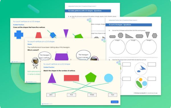 Ready-To-Go Lessons V2 | Properties Of Shape | Year 2