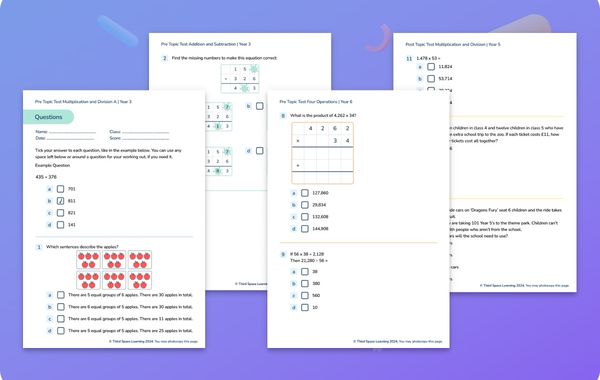 Diagnostic Assessment Pack Four Operations Year 3 to 6