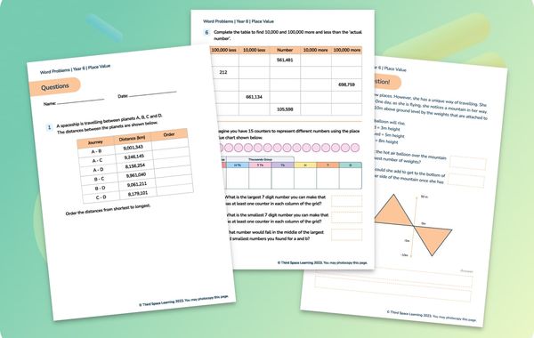 Word Problems | Place Value | Year 6