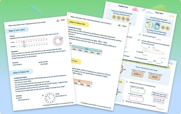 Maths Intervention Pack | Measurement
