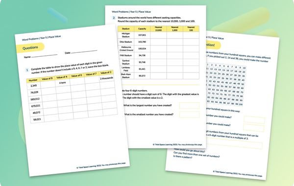Word Problems | Place Value | Year 5