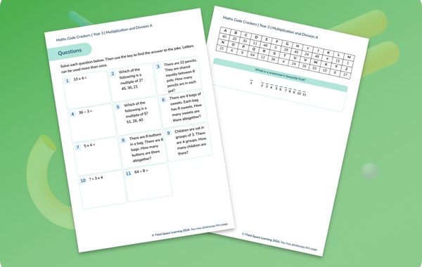 Maths Code Crackers Pack | Multiplication And Division | Year 3