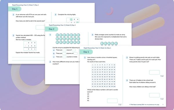 Rapid Reasoning | Weeks 7 to 12 | Year 3