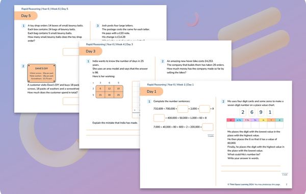 Rapid Reasoning | Weeks 1 to 6 | Year 6