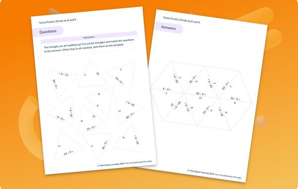 Tarsia Puzzle | Divide By 6 And 9 | Year 4