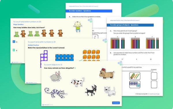 Ready-To-Go Lessons V2 | Place Value Within 20 | Year 1