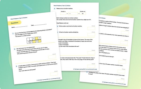 Word Problems | Division | Year 5