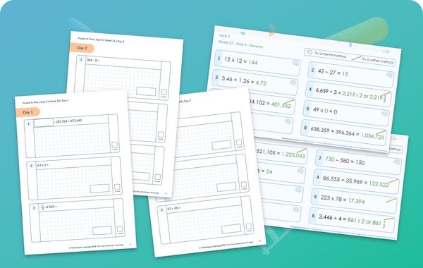 Fluent In Five Arithmetic Pack | Weeks 19 to 24 | Year 6