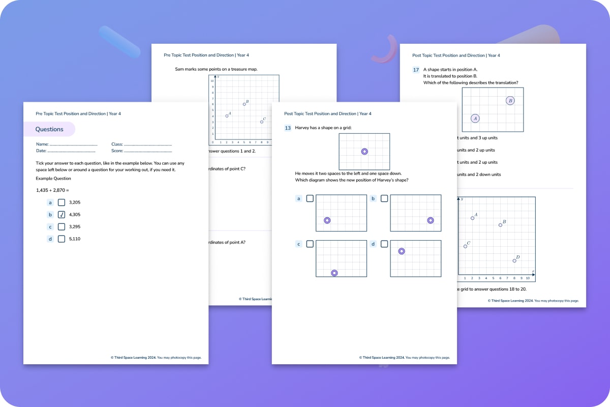 Diagnostic Assessment Position And Direction Year 4