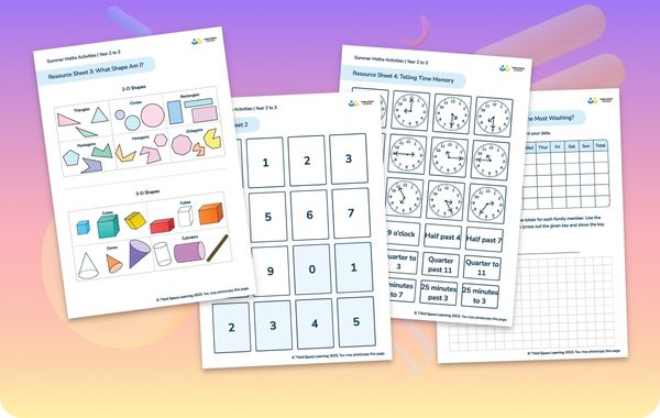 Summer Maths Activities | Year 2s Moving To Year 3