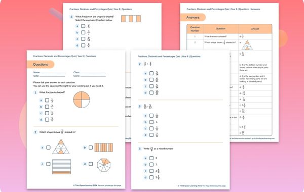 Diagnostic Quiz FDP Year 6