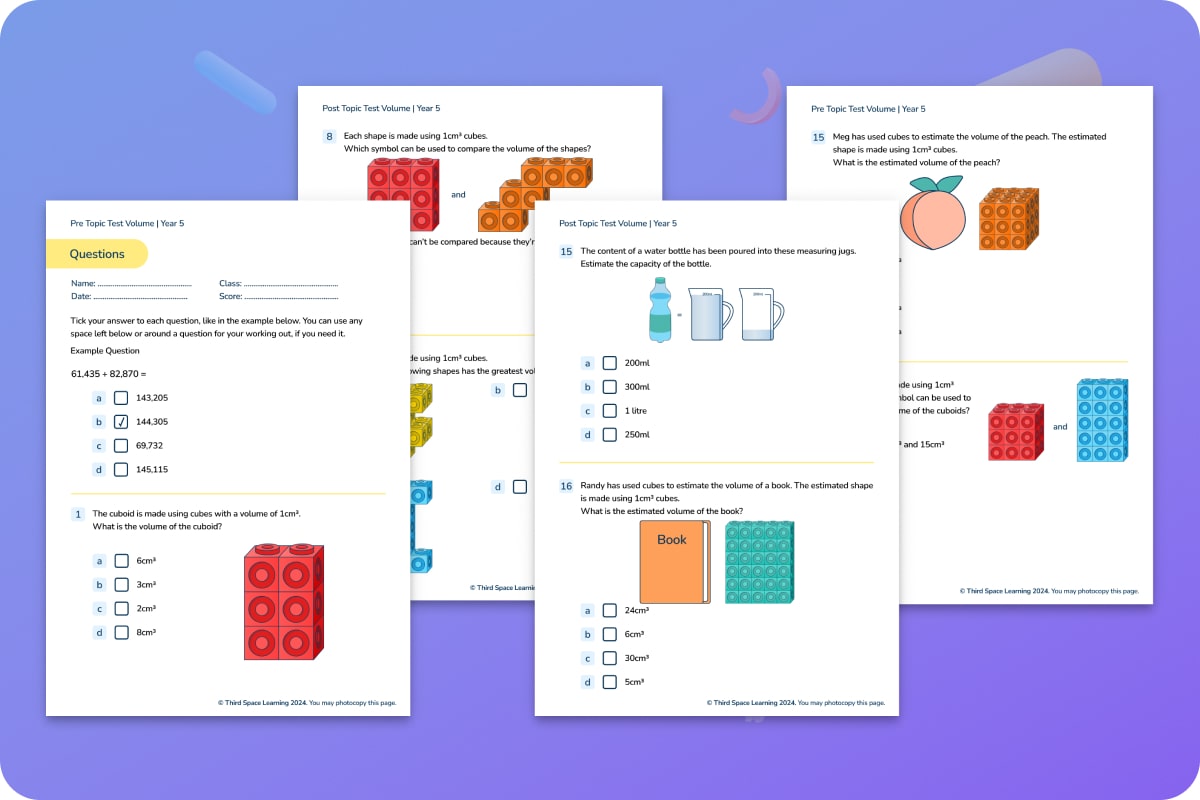 Diagnostic Assessment | Volume | Year 5