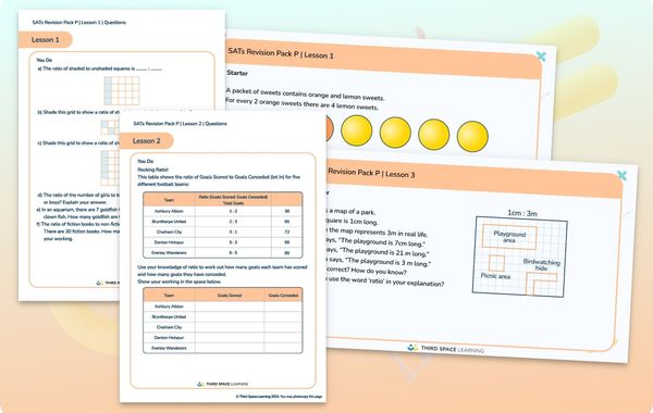 SATs Revision Pack P | Applying Ratio to Problems