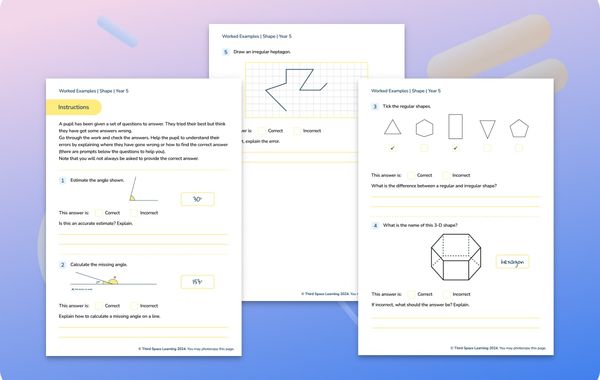 Worked Examples | Shape | Year 5