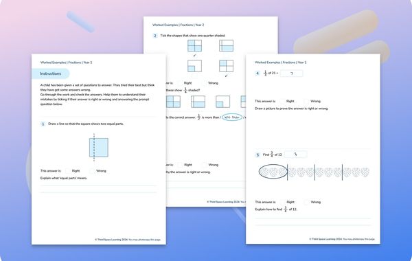 Worked Examples | Fractions | Year 2
