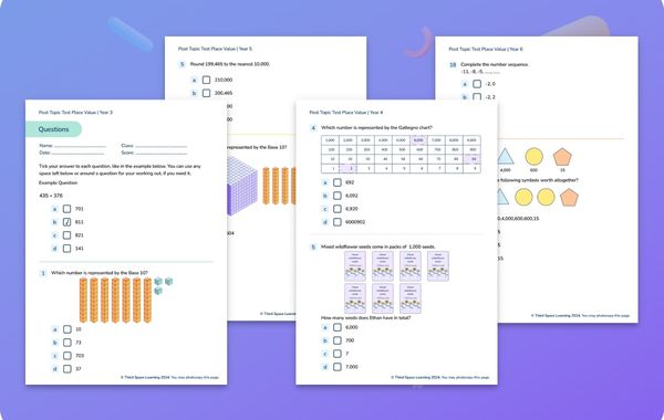Diagnostic Assessment Pack | Place Value | Year 3 to 6