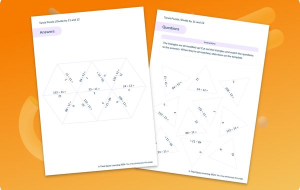 Tarsia Puzzle | Divide By 11 And 12 | Year 4