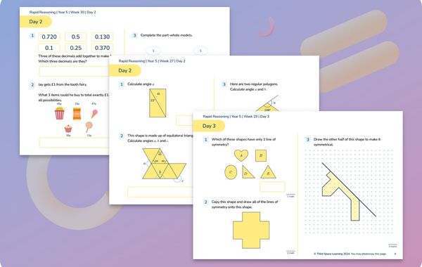 Rapid Reasoning | Weeks 25 to 30 | Year 5