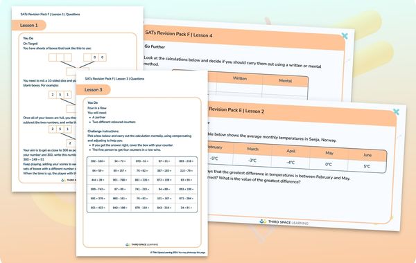 SATs Revision Pack F | Mental Addition And Subtraction