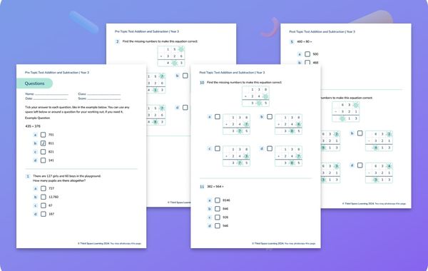 Diagnostic Assessment | Addition And Subtraction | Year 3