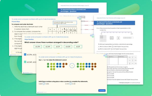 Ready-To-Go Lessons V2 | Decimals And Percentages | Year 5