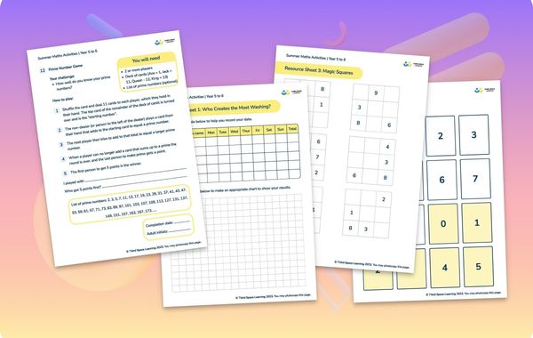 Summer Maths Activities Year 5s Moving To Year 6