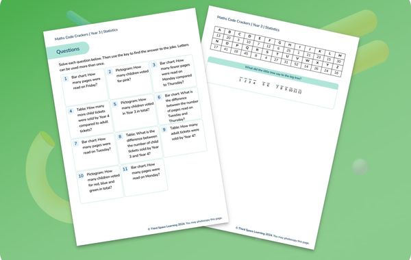 Maths Code Crackers Pack | Statistics | Year 3