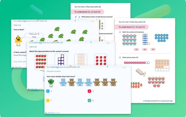 Ready-To-Go Lessons V3 | Place Value Within 20 | Year 1