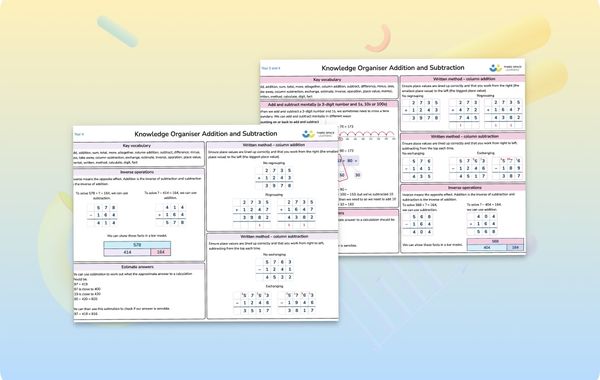 Knowledge Organiser | Addition And Subtraction | Year 4