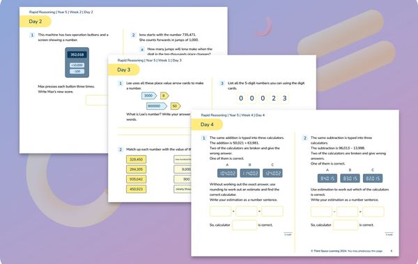 Rapid Reasoning | Weeks 1 to 6 | Year 5