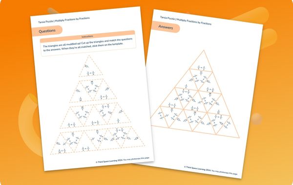 Tarsia Puzzle | Multiply Fractions By Fractions | Year 6