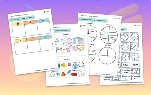 Summer Maths Activities | Year 3s Moving To Year 4